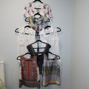 Blouse Tank Top Womens S/M Sleeveless Lightweight Flowy Breathable Bundle Lot